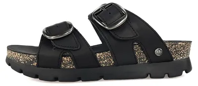 Productafbeelding van Panama Jack dames slippers, comfort schoenen, pantoffels, zwart, voor dagelijks gebruik
