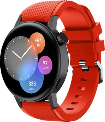 Produktbild von Strap-it Huawei Watch GT 3 42mm Silikonarmband (Rot)