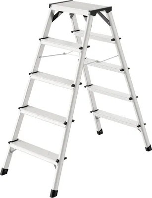 Image de Hailo D60 StandardLine Escabeau double avec 2x5 marches striées antidérapantes