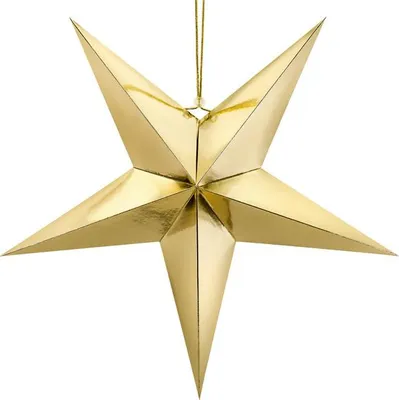 Immagine prodotto di Stella decorativa fai da te in cartone oro metallizzato 70 cm