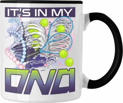 Produktbild von Trendation - Tennis Tasse Geschenk für Tennis-Spieler Trainer Coach Geschenkidee Spruch (Schwarz)
