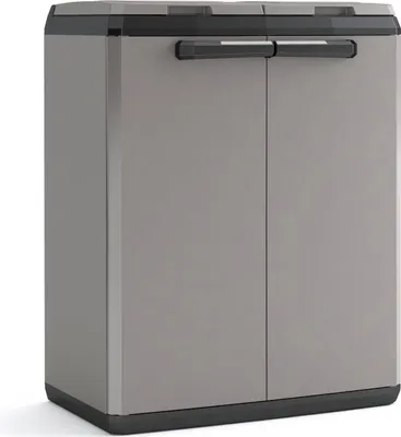 Produktbild von Keter Recycling-Schrank Split Basic Grau und Schwarz 85 cm