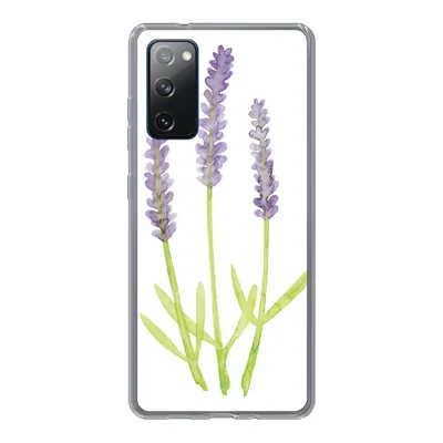 Produktbild von MuchoWow® Handyhülle Schutzhülle Hülle für Samsung Galaxy S20 FE Lavendel - Aquarell - Pflanzen Silikon Softcase Handy Hülle - Abdeckung