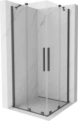 Zdjęcie produktu dla Mexen Velar Duo kabina prysznicowa rozsuwana 90 x 90 cm, transparent, gun gray szczotkowany - 871-090-090-02-66