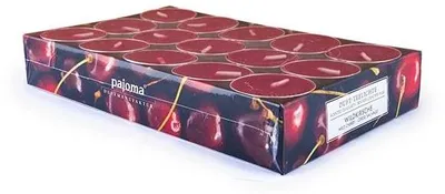Produktbild von 30er Pack Duft Teelichter WILDKIRSCHE rot  D. 3,5cm Pajoma