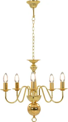 Image de vidaXL Lustre Golden 5 x E14-ampoules