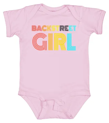 Productafbeelding van Backstreet Girls-fan, boyband uit de jaren 90, muziek, concert, opmerking, sarcasme, babykleding, roze, 6/12 maanden