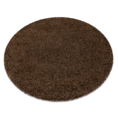 Zdjęcie produktu dla Dywan SOFFI koło shaggy 5cm brązowy koło 80 cm