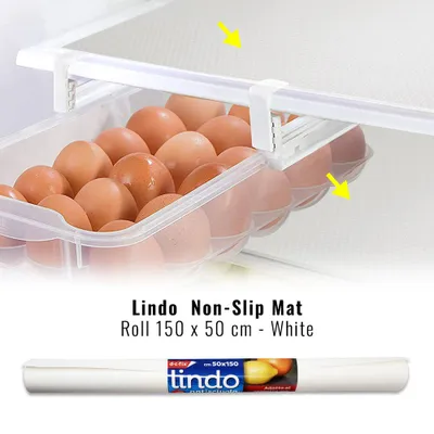 Zdjęcie produktu dla Wielofunkcyjna mata antypoślizgowa Lindo, biała, rolka 150 x 50 cm