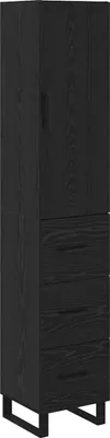 Produktbild von Highboard Schwarz Eichen-Optik 34,5 x 34 x 180 cm Holzwerkstoff