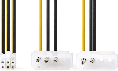 Obrázek produktu pro Nedis CCGP74210VA015, 0,15 m, PCI-E (6-pin), 2 x Molex (4-pin), Samec, Samice, Přímý
