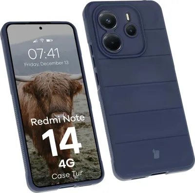 Produktbild von Robuste Handyhülle für Xiaomi Redmi Note 14 4G, Bizon Case Tur, Dunkelblau