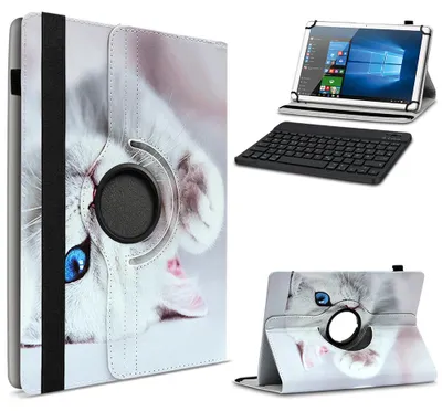 Produktbild von Tablet Hülle Tastatur Tasche 10 10.1 10.3 10.4 10.5 Schutzhülle Bluetooth CaseFarbe 360 Uni:Motiv 4