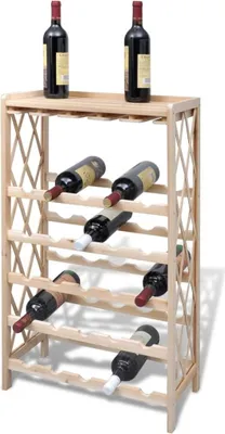 Image de Casier à bouteilles pour 25 bouteilles Bois de sapin solide