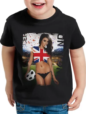 Produktbild von style3 WM 2026 Soccer Girl Kinder T-Shirt Fußball Weltmeisterschaft Fan-Outfit Deutschland Schwarz