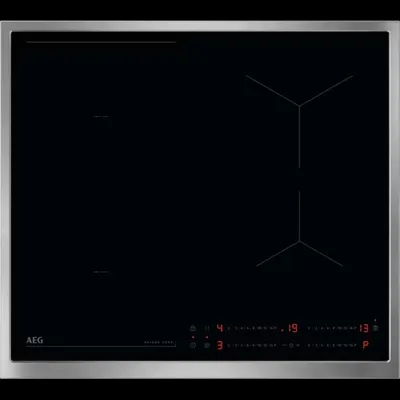 Produktbild von AEG OIO64B00XB, Schwarz, Edelstahl, Integriert, 60 cm, Zonen-Induktionskochfeld, Glaskeramik, 4 Zone(n)
