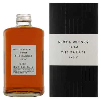 Immagine prodotto di Nikka I From The Barrel, whisky blended, confezione regalo inclusa. Note intense di legno speziato e sentori fruttati di caramello. 51,4% Vol. Contenuto: 500 ml