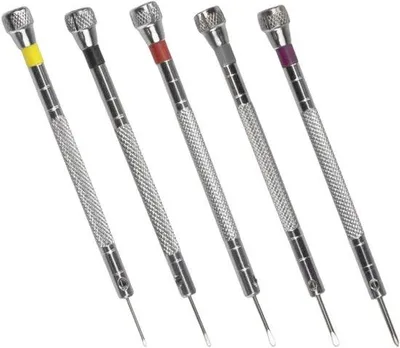 Produktbild von Schraubendrehwerkzeug-Set 5-teilig für Uhren, Brillen & kleine Elektronik-Reparaturen