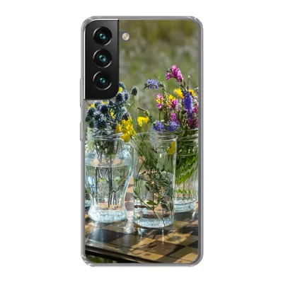 Produktbild von MuchoWow® Handyhülle Schutzhülle Hülle für Samsung Galaxy S22 Vase - Blumen - Farben Silikon Softcase Handy Hülle - Mobiltelefonhülle