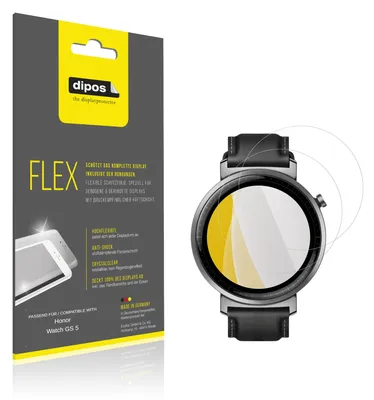Immagine prodotto di 2x Pellicola protettiva per Honor Watch GS 5, rivestimento al 100%, Protezione dipos Flex