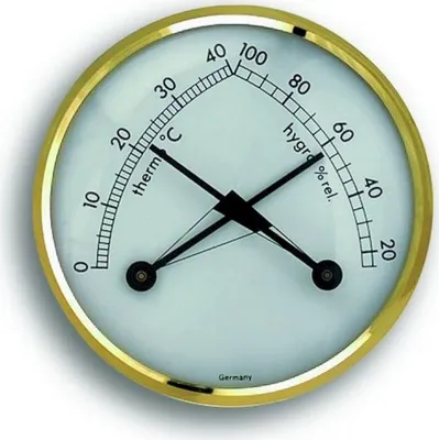 Produktbild von TFA - Analoges Thermo-Hygrometer KLIMATHERM 45.2006 - gold/weiß