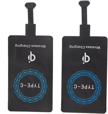 Productafbeelding van SnelShoppen - Qi Draadloze Oplaadontvanger, Dunne Draadloze Oplaadontvanger Type C voor Android Mobiele Telefoons met Zelfklevende Sticker, Handzaam e