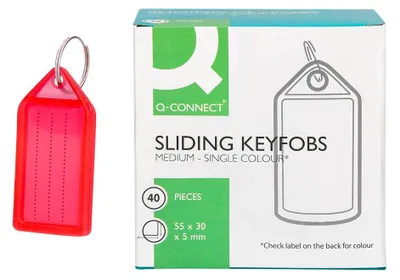 Obrázok produktu pre Q-CONNECT KF10481, Červená, 55 mm, 30 mm, 5 mm, 40 kusov, Čína