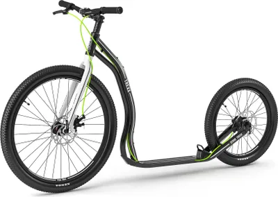 Image de Yedoo Trexx Disc Alloy Scooter Trottinette / Dogscooter - pour adultes et adolescents, jusqu'à 150 kg, avec pneus gonflables 26/20, freins à disque et guidon réglable Noir