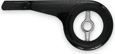 Produktbild von Kettenschutz Kunststoff schwarz mit Brille für 38 - 48 Zähne