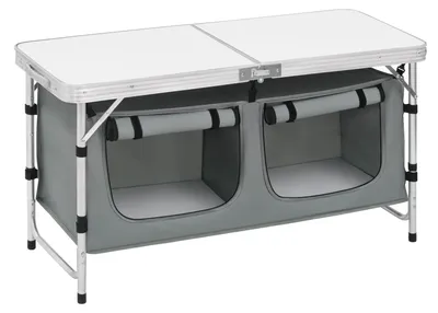 Immagine prodotto di Tavolo da campeggio pieghevole - Tavolo da campeggio - Alluminio - 120 x 47 cm - Con borsa da trasporto