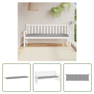 Produktbild von The Living Store Gartenbank-Auflage Grau 180x50x7 cm Oxford-Gewebe