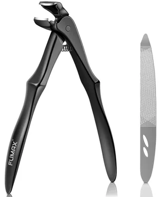 Produktbild von Nagelknipser Fußnägel mit langem Griff für dicke Nägel | Edelstahl | Auffangbehälter | Schwarz