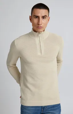 Produktbild von SOLID SDNick Herren Strickjacke Cardigan Feinstrick mit Troyer Kragen aus 100% Baumwolle