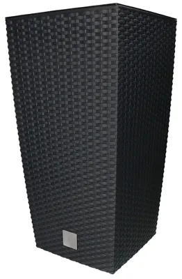 Produktbild von KOTARBAU® Blumentopf Rattandesign Quadratisch 287x287x550mm Anthrazit