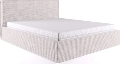 Produktbild von FEDVE Polsterbett Doppelbett Lyckan Schlafzimmer Bett Bettkasten Matratze 180x200 cm Creme (Poso 100)