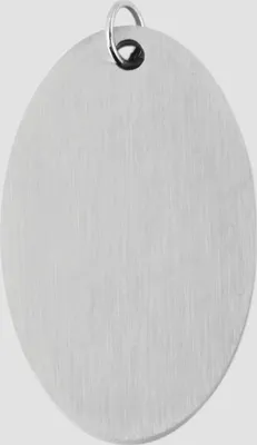 Produktbild von Akzent Edelstahl Gravuranhänger, oval, silberfarbig