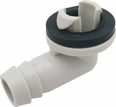 Obrázek produktu pro Konektor vypouštěcího potrubí s gumovým kroužkem pro dělenou a okenní klimatizaci, 3/5 palce (15 mm)
