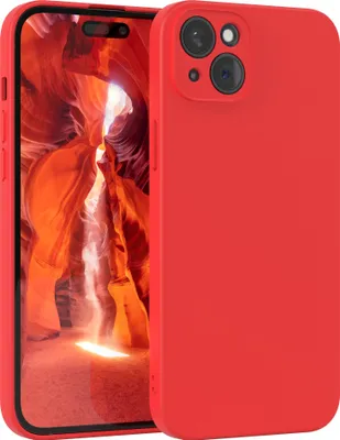 Produktbild von EAZY CASE - TPU Hülle für Apple iPhone 15 Plus, TPU Case stoßfeste Handyhülle, weiches Cover mit Kameraschutz, Silikonhülle in Rot