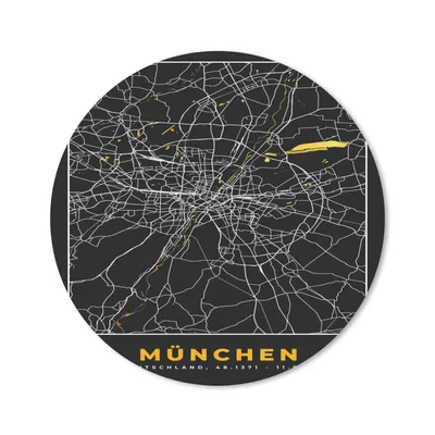 Produktbild von MuchoWow® Mauspad Mousepad München - Karte - Stadtplan - Gold - Deutschland 40x40 cm - Mousepads - Maus Mat - Pad - Mausunterlage - Schreibtisch Accessoires