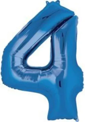 Produktbild von amscan® 2828201 Folienballon XXL Zahl 4 - blau