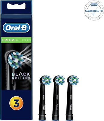 Produktbild von Oral-B Aufsteckbürsten CrossAction Black Edition, 3er-Pack