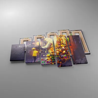Produktbild von Bild auf Leinwand - Leinwandbild - Fantasie Märchen - 100x60cm - Wand Bild - Wanddeko - Wandbilder - Leinwanddruck - Bilder - Kunstdruck - Wanddekoration - Leinwand bilder - Wandkunst - EG100x60-3901