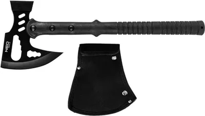Image de NEO TOOLS Camping Hatchet - Hache tactique/outil marteau avec étui - en acier inoxydable - Haches de camping lumineuses - longueur totale : 32 cm- Hache Bushcraft