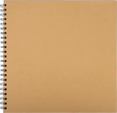 Productafbeelding van Persoonlijk scrapboek - 80 pagina's - 30x30 cm - bruin knutselpapier