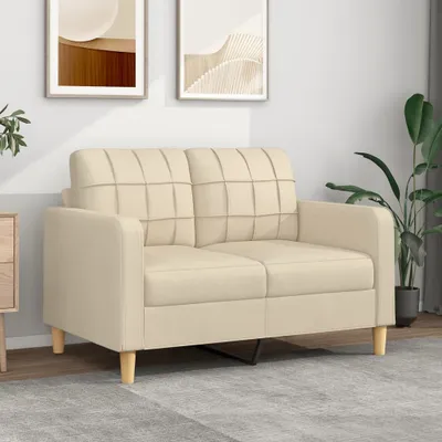 Obrázok produktu pre Maison Exclusive – dvojposadové sedačka, krémová farba, 120 cm, látka