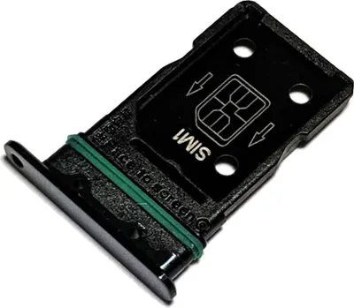 Produktbild von Dual Simkartenhalter für Oppo Reno4 Pro 5G (CPH2089), Original Ersatzteil, Schwarz