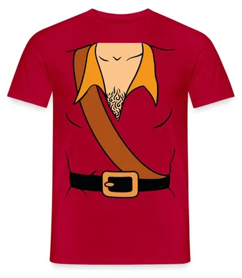 Produktbild von Spreadshirt Gaston Kostüm Outfit Fasching Karneval Männer T-Shirt, XXL, Rot