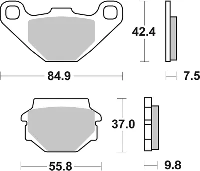 Produktbild von sbs Bremsbeläge Satz für SUZUKI MOTORCYCLES GSX 586HF
