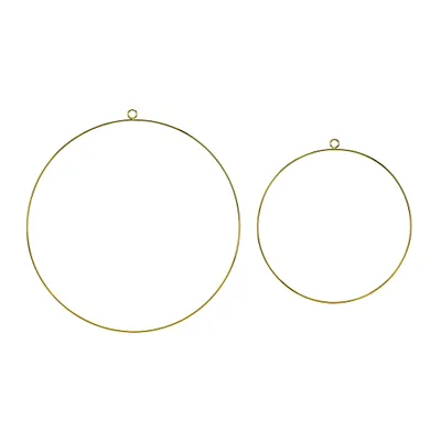 Produktbild von Metall-Dekoanhänger Kreise, gold, 2 Stk.