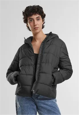 Immagine prodotto di Urban Classics - Giacca corta da donna con cappuccio nero - XL